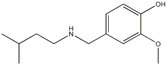 2-methoxy-4-{[(3-methylbutyl)amino]methyl}phenol 结构式