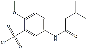 2-methoxy-5-(3-methylbutanamido)benzene-1-sulfonyl chloride 结构式