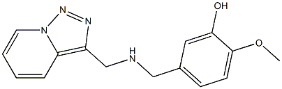 2-methoxy-5-[({[1,2,4]triazolo[3,4-a]pyridin-3-ylmethyl}amino)methyl]phenol 结构式