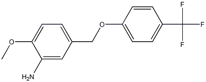 2-methoxy-5-[4-(trifluoromethyl)phenoxymethyl]aniline 结构式