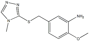 2-methoxy-5-{[(4-methyl-4H-1,2,4-triazol-3-yl)sulfanyl]methyl}aniline 结构式