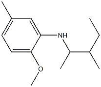 2-methoxy-5-methyl-N-(3-methylpentan-2-yl)aniline 结构式