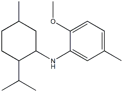 2-methoxy-5-methyl-N-[5-methyl-2-(propan-2-yl)cyclohexyl]aniline 结构式