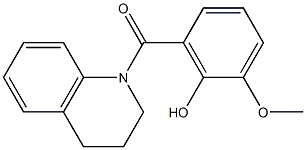 2-methoxy-6-(1,2,3,4-tetrahydroquinolin-1-ylcarbonyl)phenol 结构式