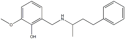 2-methoxy-6-{[(4-phenylbutan-2-yl)amino]methyl}phenol 结构式