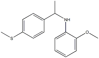 2-methoxy-N-{1-[4-(methylsulfanyl)phenyl]ethyl}aniline 结构式