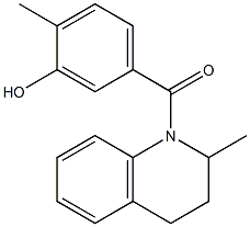 2-methyl-5-[(2-methyl-1,2,3,4-tetrahydroquinolin-1-yl)carbonyl]phenol 结构式