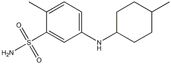 2-methyl-5-[(4-methylcyclohexyl)amino]benzene-1-sulfonamide 结构式
