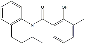 2-methyl-6-[(2-methyl-1,2,3,4-tetrahydroquinolin-1-yl)carbonyl]phenol 结构式