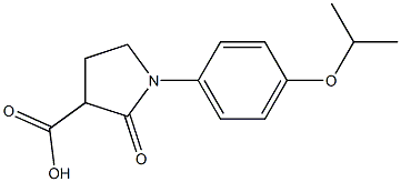 2-oxo-1-[4-(propan-2-yloxy)phenyl]pyrrolidine-3-carboxylic acid 结构式