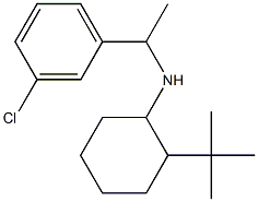 2-tert-butyl-N-[1-(3-chlorophenyl)ethyl]cyclohexan-1-amine 结构式