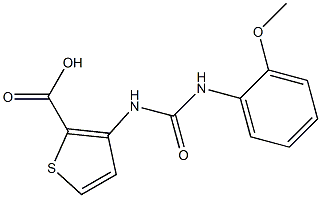 3-({[(2-methoxyphenyl)amino]carbonyl}amino)thiophene-2-carboxylic acid 结构式