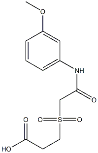 3-({[(3-methoxyphenyl)carbamoyl]methane}sulfonyl)propanoic acid 结构式