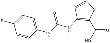 3-({[(4-fluorophenyl)amino]carbonyl}amino)thiophene-2-carboxylic acid 结构式