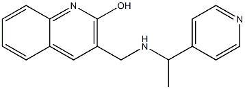 3-({[1-(pyridin-4-yl)ethyl]amino}methyl)quinolin-2-ol 结构式