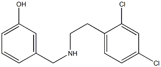 3-({[2-(2,4-dichlorophenyl)ethyl]amino}methyl)phenol 结构式