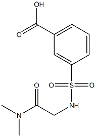 3-({[2-(dimethylamino)-2-oxoethyl]amino}sulfonyl)benzoic acid 结构式