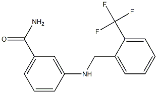 3-({[2-(trifluoromethyl)phenyl]methyl}amino)benzamide 结构式