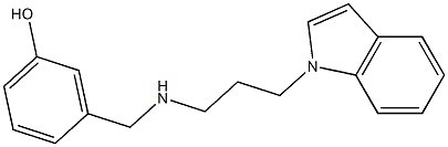 3-({[3-(1H-indol-1-yl)propyl]amino}methyl)phenol 结构式