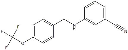 3-({[4-(trifluoromethoxy)phenyl]methyl}amino)benzonitrile 结构式