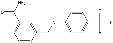 3-({[4-(trifluoromethyl)phenyl]amino}methyl)benzamide 结构式