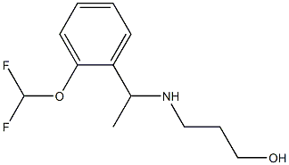 3-({1-[2-(difluoromethoxy)phenyl]ethyl}amino)propan-1-ol 结构式