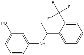 3-({1-[2-(trifluoromethyl)phenyl]ethyl}amino)phenol 结构式