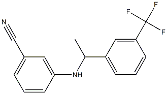 3-({1-[3-(trifluoromethyl)phenyl]ethyl}amino)benzonitrile 结构式