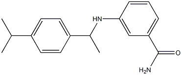 3-({1-[4-(propan-2-yl)phenyl]ethyl}amino)benzamide 结构式