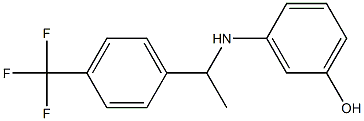 3-({1-[4-(trifluoromethyl)phenyl]ethyl}amino)phenol 结构式