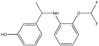 3-(1-{[2-(difluoromethoxy)phenyl]amino}ethyl)phenol 结构式