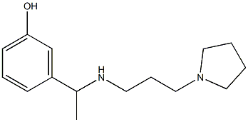 3-(1-{[3-(pyrrolidin-1-yl)propyl]amino}ethyl)phenol 结构式