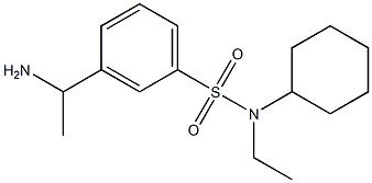 3-(1-aminoethyl)-N-cyclohexyl-N-ethylbenzene-1-sulfonamide 结构式