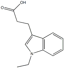 3-(1-ethyl-1H-indol-3-yl)propanoic acid 结构式