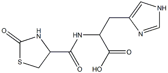 3-(1H-imidazol-4-yl)-2-[(2-oxo-1,3-thiazolidin-4-yl)formamido]propanoic acid 结构式