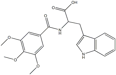 3-(1H-Indol-3-yl)-2-(3,4,5-trimethoxy-benzoylamino)-propionic acid 结构式