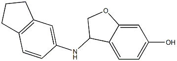 3-(2,3-dihydro-1H-inden-5-ylamino)-2,3-dihydro-1-benzofuran-6-ol 结构式