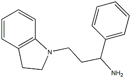 3-(2,3-dihydro-1H-indol-1-yl)-1-phenylpropan-1-amine 结构式