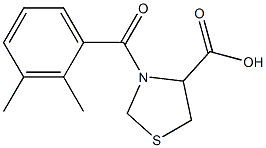 3-(2,3-dimethylbenzoyl)-1,3-thiazolidine-4-carboxylic acid 结构式