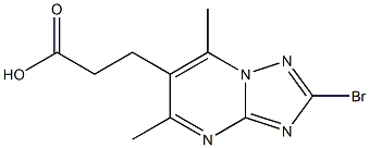 3-(2-bromo-5,7-dimethyl[1,2,4]triazolo[1,5-a]pyrimidin-6-yl)propanoic acid 结构式