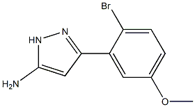 3-(2-bromo-5-methoxyphenyl)-1H-pyrazol-5-amine 结构式