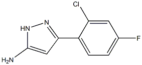 3-(2-chloro-4-fluorophenyl)-1H-pyrazol-5-amine 结构式
