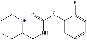 3-(2-fluorophenyl)-1-(piperidin-2-ylmethyl)urea 结构式