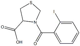 3-(2-iodobenzoyl)-1,3-thiazolidine-4-carboxylic acid 结构式