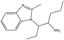 3-(2-methyl-1H-1,3-benzodiazol-1-yl)heptan-4-amine 结构式