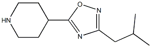 3-(2-methylpropyl)-5-(piperidin-4-yl)-1,2,4-oxadiazole 结构式