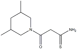 3-(3,5-dimethylpiperidin-1-yl)-3-oxopropanethioamide 结构式