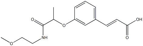 3-(3-{1-[(2-methoxyethyl)carbamoyl]ethoxy}phenyl)prop-2-enoic acid 结构式