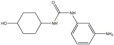 3-(3-aminophenyl)-1-(4-hydroxycyclohexyl)urea 结构式