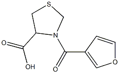 3-(3-furoyl)-1,3-thiazolidine-4-carboxylic acid 结构式